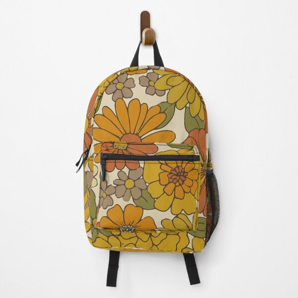Item preview, Retro 70s Floral Sunshine - Vintage Boho Flower Power Pattern designed and sold by Far Out Goods.