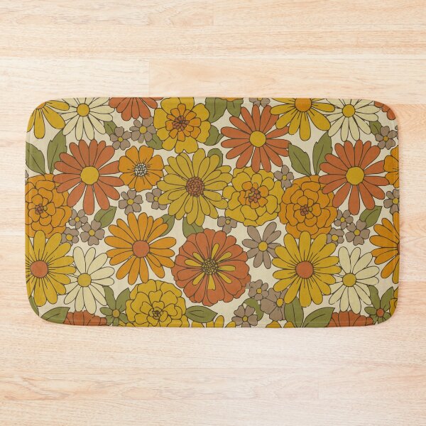 Item preview, Retro 70s Floral Sunshine - Vintage Boho Flower Power Pattern designed and sold by Far Out Goods.