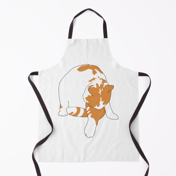 Item preview, Funny Fat Ginger Cat Grooming Yoga Pose designed and sold by CATTYHOLA.