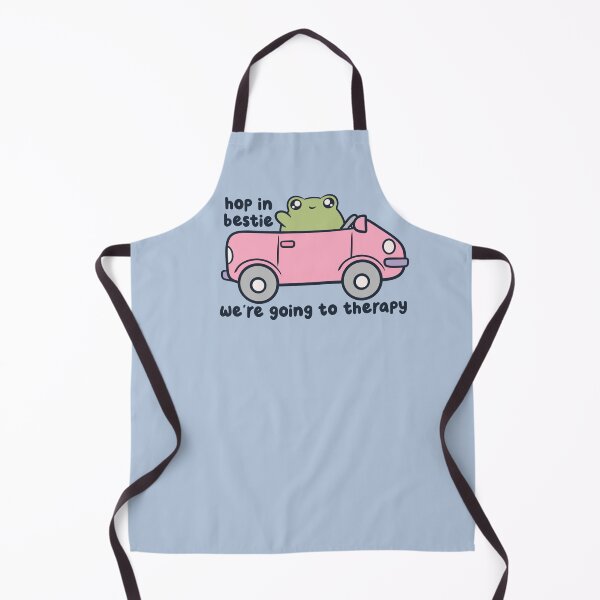 Item preview, Hop in bestie we're going to therapy frog in car designed and sold by kaybowzie.
