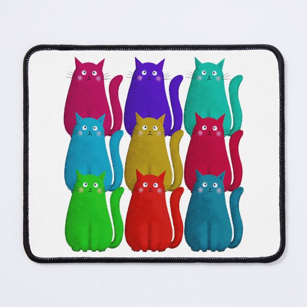 Item preview, Cats Having A Bad Day – Cute Colourful Sad Cat Squad Illustration designed and sold by Brightful Creations .
