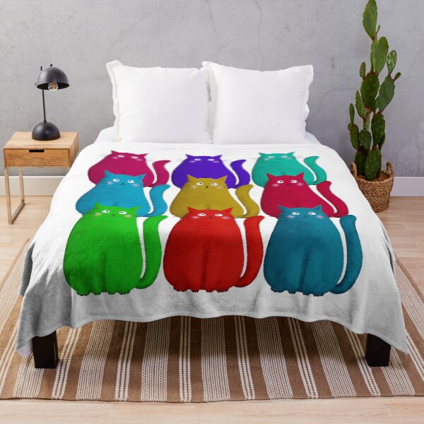 Item preview, Cats Having A Bad Day – Cute Colourful Sad Cat Squad Illustration designed and sold by Brightful Creations .