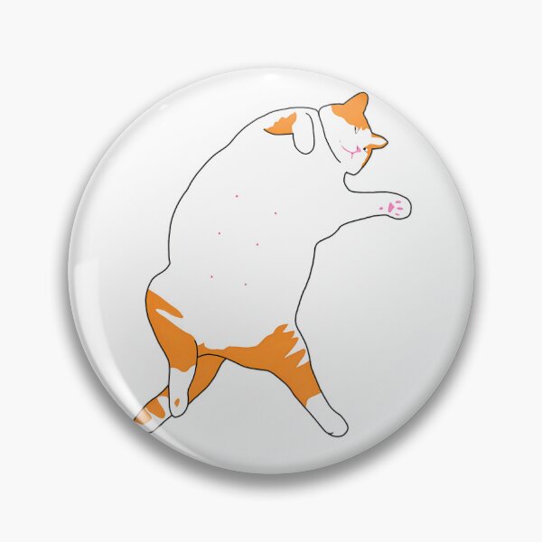 Artikelvorschau, Lazy Chonky Orange Cat Sleeping Belly Up entworfen und verkauft von CATTYHOLA.