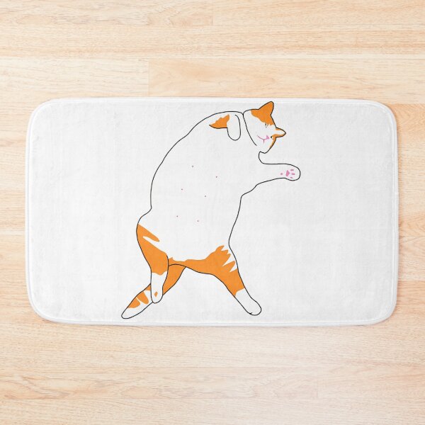 Item preview, Lazy Chonky Orange Cat Sleeping Belly Up designed and sold by CATTYHOLA.