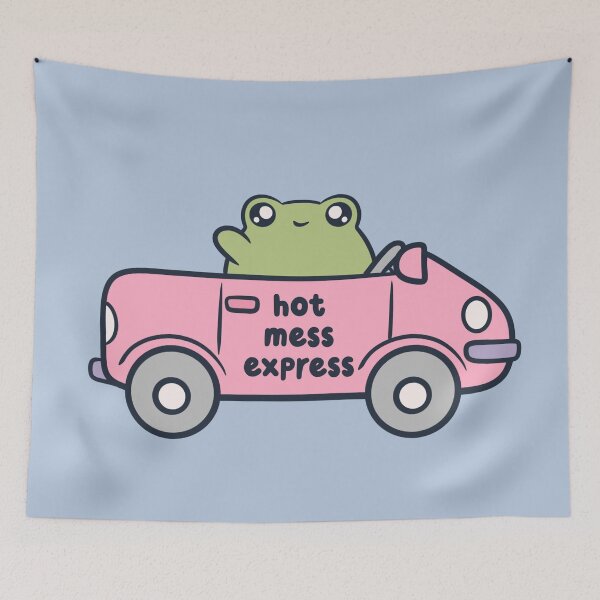 Item preview, hot mess express frog in car designed and sold by kaybowzie.