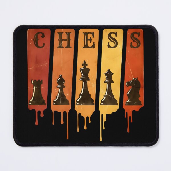 Item preview, Vintage Melting Chess Pieces - Retro Sunset Silhouette designed and sold by ifundesign.
