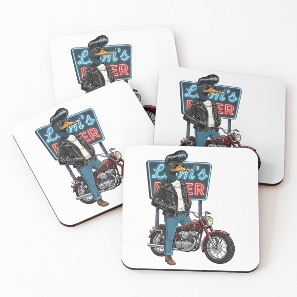Item preview, Retro Biker Loon Bird - Vintage Motorcycle Rider Sticker Art designed and sold by Fatomfatom.