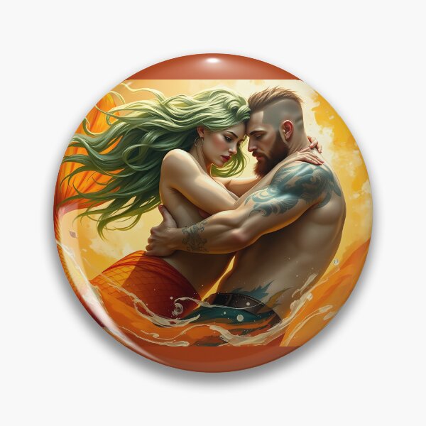 Item preview, Mermaid and Bearded Man Embrace designed and sold by cuprum.