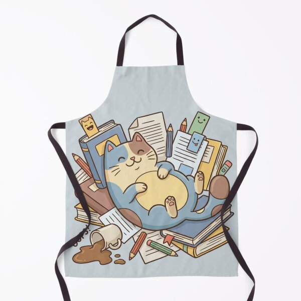 Item preview, The 'OOPS!' Study Chaos Cat - Spilled Coffee & Academic Chaos Illustration designed and sold by HappySproutArt.
