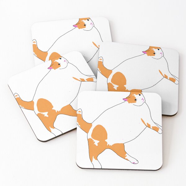 Item preview, Relaxed Fat Cat Nap Time Stretching Art designed and sold by CATTYHOLA.