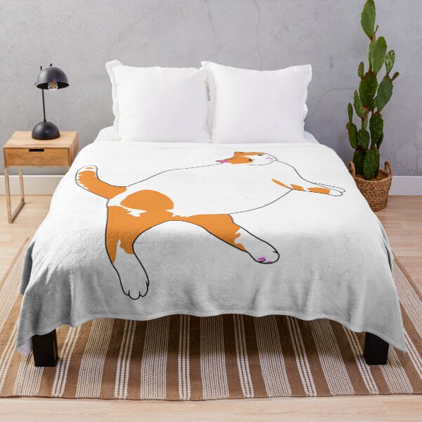 Item preview, Relaxed Fat Cat Nap Time Stretching Art designed and sold by CATTYHOLA.