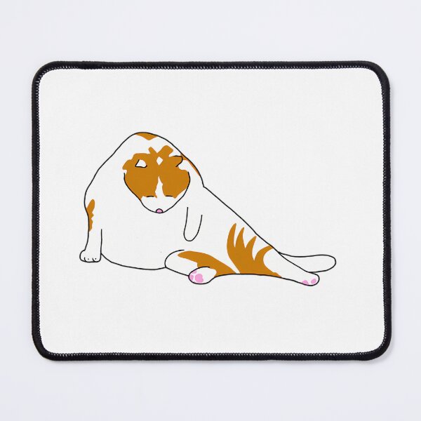 Item preview, Cute Orange Cat Licking Leg Awkward Pose designed and sold by CATTYHOLA.