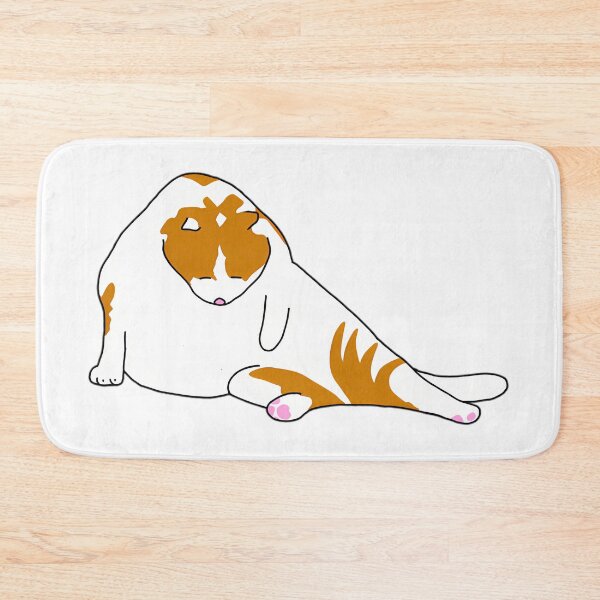 Item preview, Cute Orange Cat Licking Leg Awkward Pose designed and sold by CATTYHOLA.