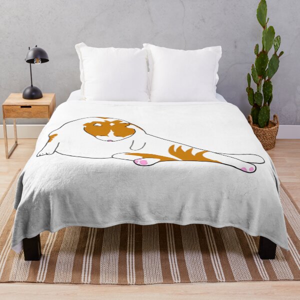 Item preview, Cute Orange Cat Licking Leg Awkward Pose designed and sold by CATTYHOLA.