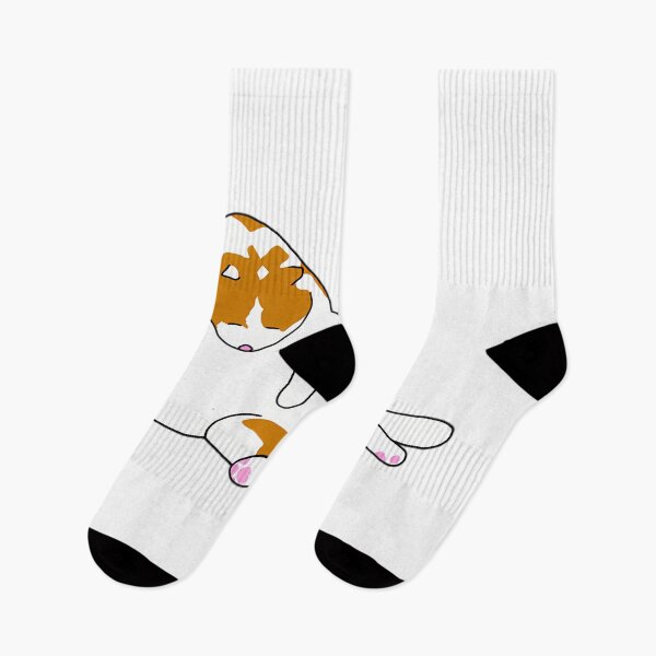 Item preview, Cute Orange Cat Licking Leg Awkward Pose designed and sold by CATTYHOLA.