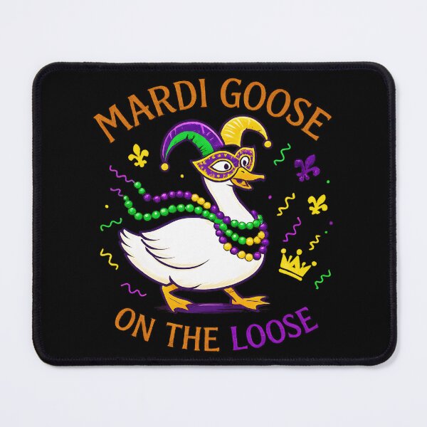 Item preview, Mardi Goose On The Loose – Funny Mardi Gras Goose T-Shirt Design | Carnival Party Tee designed and sold by Teetreasure2.