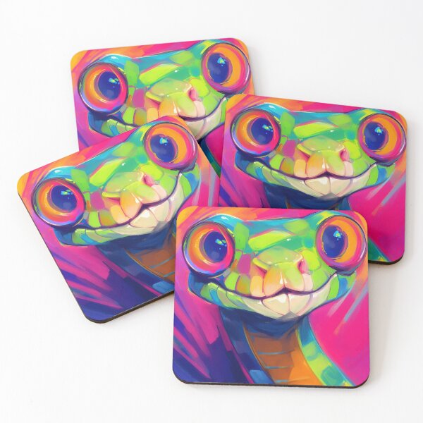 Item preview, Whimsical smiling snake with bubble eyes designed and sold by 516 Studio.