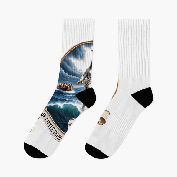 Item preview, Ornate Walking On Water Illustration Apparel - Why Did You Doubt Biblical Sarcasm Mug - Sophisticated Christian Gift designed and sold by YMLux.