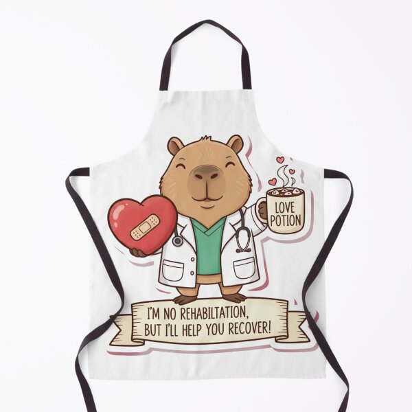 Item preview, Kawaii Capybara Doctor - I'll Help You Recover Funny Medical Sticker designed and sold by Medoodles.