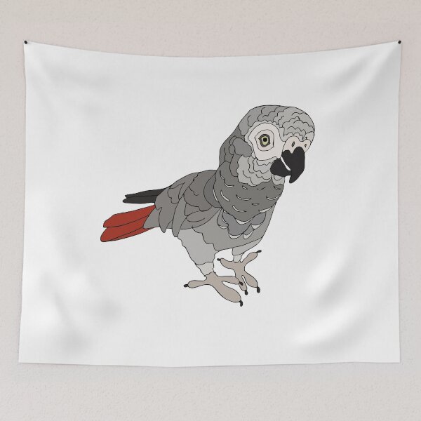 Item preview, African Grey Parrot designed and sold by nolessjess.