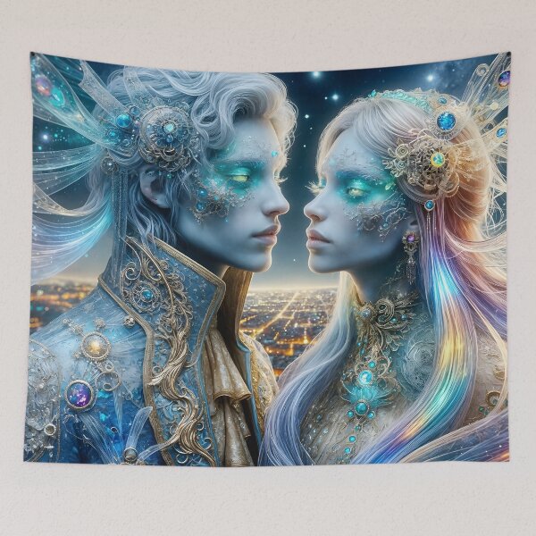 Item preview, The captivating aura of the heavenly lovers designed and sold by KunstGeist.