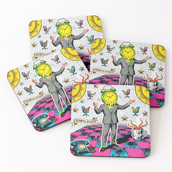 Item preview, Melting Clock Head Businessman - Surreal Office Art designed and sold by PictorialWhimsy.