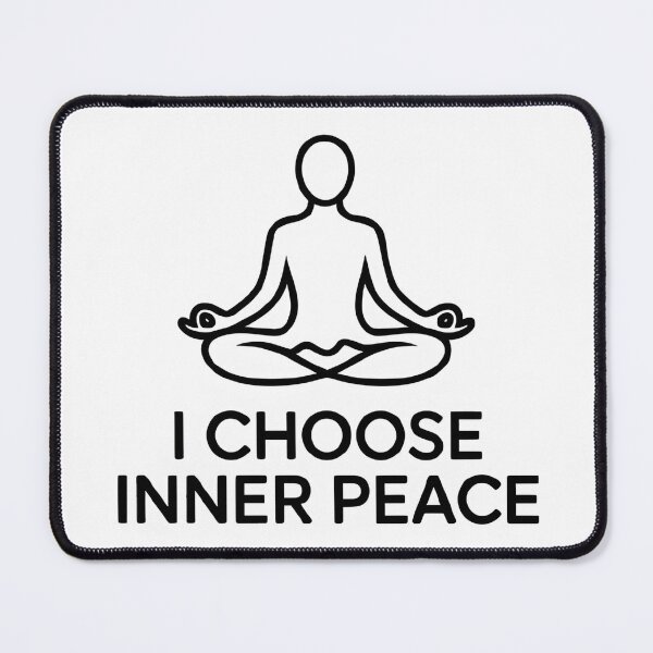 Item preview, I Choose Inner Peace – Minimalist Meditation & Mindfulness Art designed and sold by PrithviApparels.