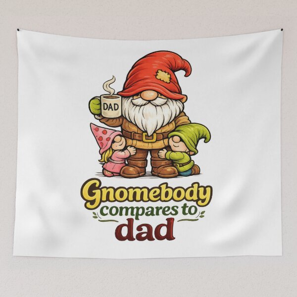 Item preview, Gnomebody Compares to Dad – Cute Gnome Father’s Day Illustration designed and sold by Moriarty's Digital Visions.