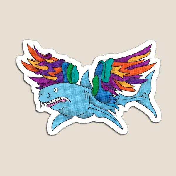 Aperçu de l'œuvre Requin avec des ailes créée et vendue par liquid-print.