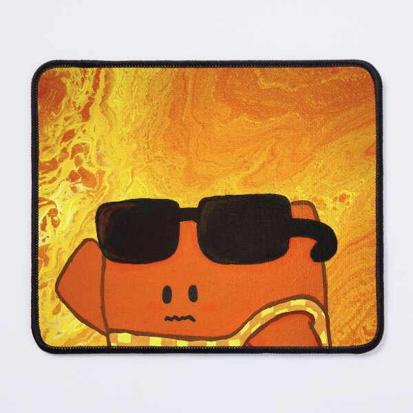 Item preview, Benjie the Orange Monster Acrylic Pour Traditional Work designed and sold by LittleBitsofMads.