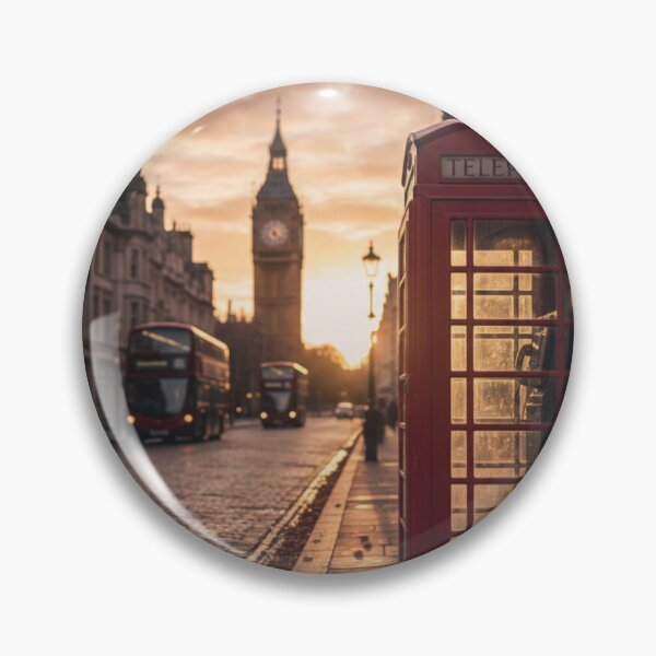 Item preview, Red Phone Booth at London Sunset designed and sold by JuViRo.