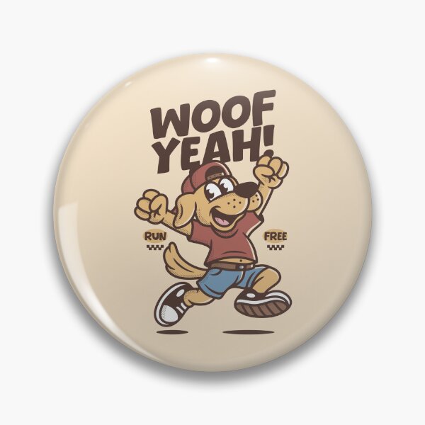 Item preview, Woof Yeah! Funny Running Dog Cartoon – Motivational Sport Design designed and sold by adipra.