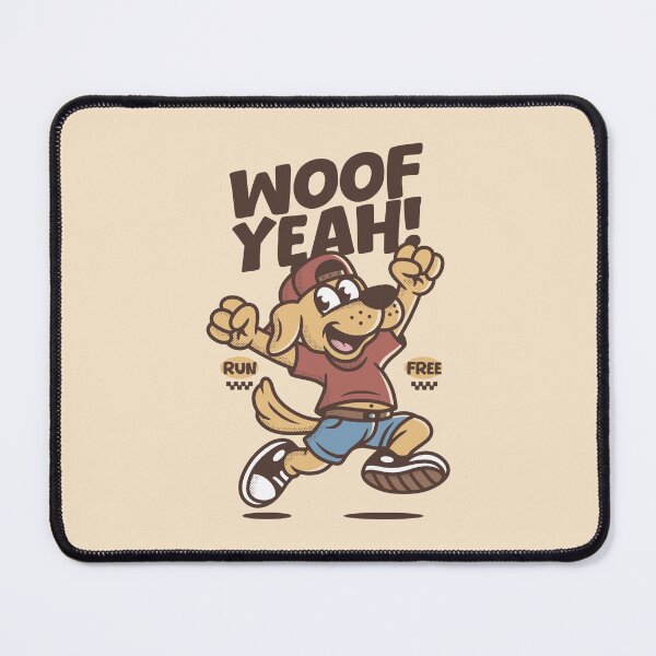 Item preview, Woof Yeah! Funny Running Dog Cartoon – Motivational Sport Design designed and sold by adipra.