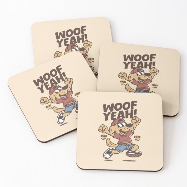 Item preview, Woof Yeah! Funny Running Dog Cartoon – Motivational Sport Design designed and sold by adipra.