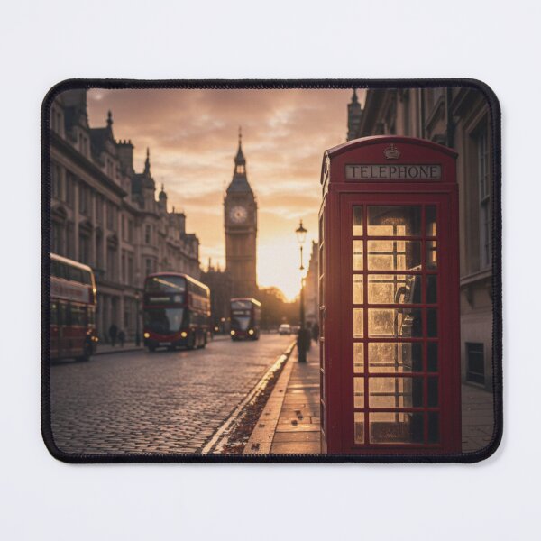 Item preview, Red Phone Booth at London Sunset designed and sold by JuViRo.