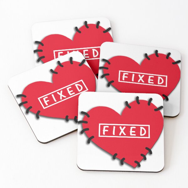 Item preview, A heart patch with the inscription "Fixed" designed and sold by VitSArt.