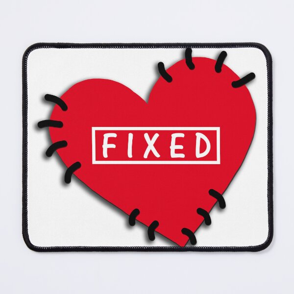 Item preview, A heart patch with the inscription "Fixed" designed and sold by VitSArt.