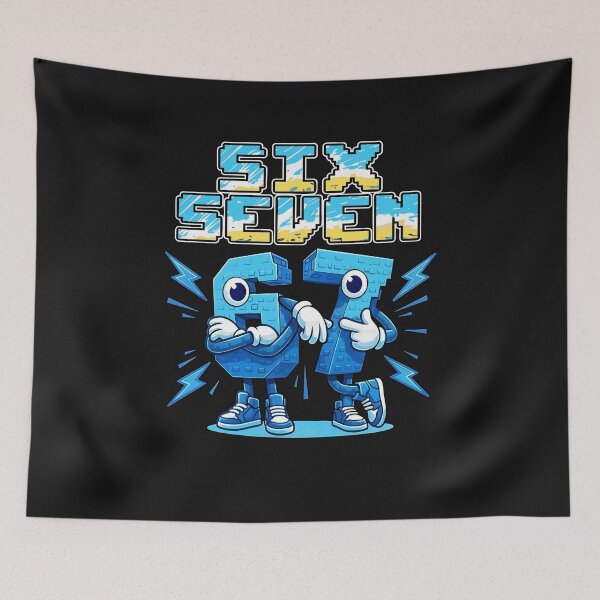 Item preview, Six Seven Italian Brainrot Cool Pose 67 Lightning Drip Pixel Gamer Meme Birthday Boys Gift For Boy Kids designed and sold by ArmyAbodo.