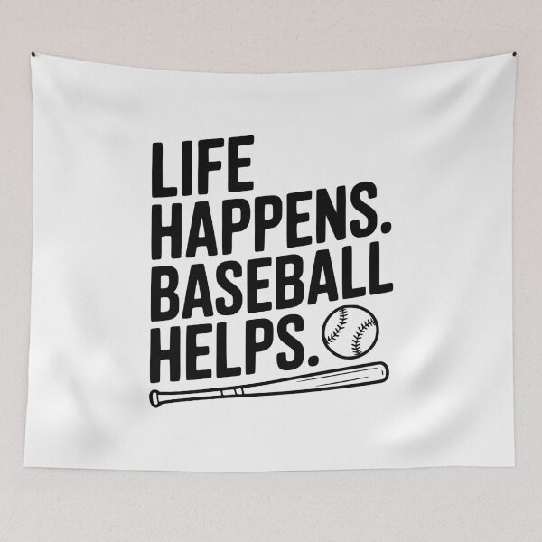 Item preview, Life Happens. Baseball Helps. designed and sold by Frank Ring.