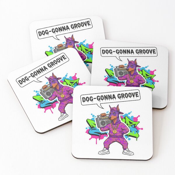 Item preview, Dog-Gonna Groove Doberman - Funny Hip Hop Streetwear Dog designed and sold by Fatomfatom.