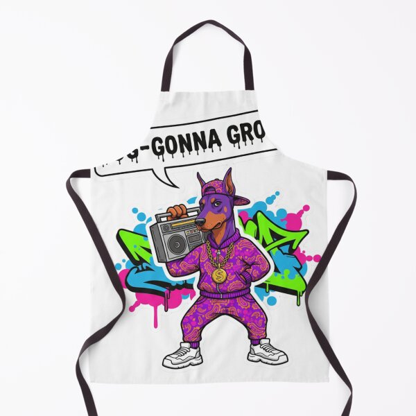 Item preview, Dog-Gonna Groove Doberman - Funny Hip Hop Streetwear Dog designed and sold by Fatomfatom.