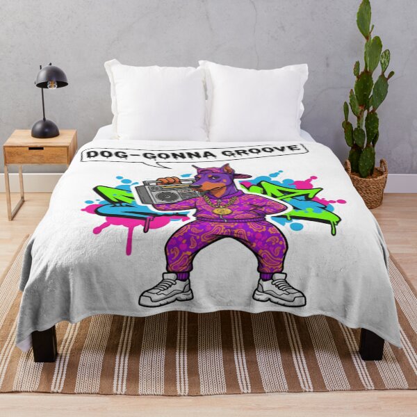 Item preview, Dog-Gonna Groove Doberman - Funny Hip Hop Streetwear Dog designed and sold by Fatomfatom.