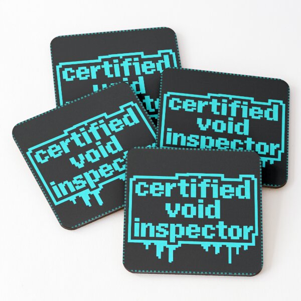 Item preview, Void Inspector Pixel Badge - Retro Gaming Humor designed and sold by PictorialWhimsy.