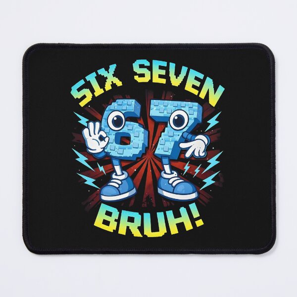 Item preview, Six Seven Bruh OK Hand Sign Circle Game Italian Brainrot Meme Pixel Gamer Meme Birthday Boys Gift For Boy Kids designed and sold by ArmyAbodo.
