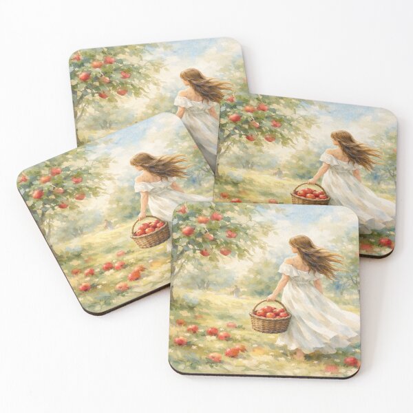 Item preview, Girl in an Apple Orchard – Peaceful Nature Scene designed and sold by MKVisions.