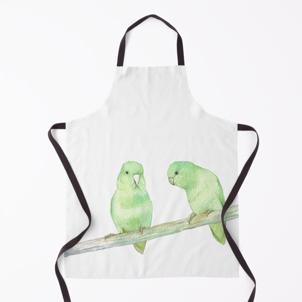 Item preview, Watercolor of two Celestial Parakeets designed and sold by L'Atelier Oranjade.