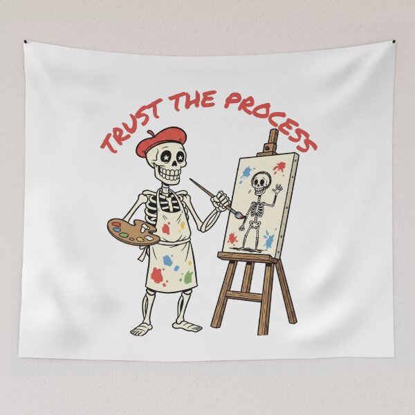 Item preview, Masterpiece In Progress - Funny Skeleton Artist designed and sold by STARLIGHTS.