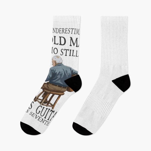 Item preview, Vintage Old Man Playing Guitar - "Never Underestimate" Musician Tribute designed and sold by Evaevonechi.