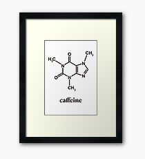 Caffeine Molecule Framed Print