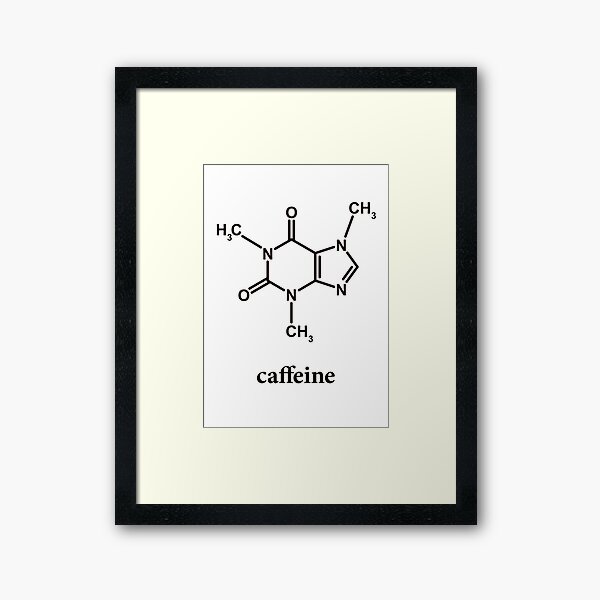 Caffeine Molecule Framed Art Print